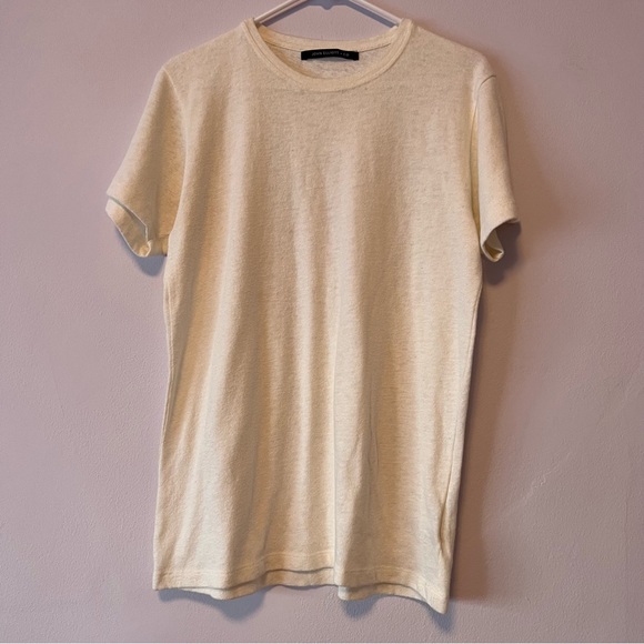 🪴 John Elliott + Co Cream Tee Size 2 - Picture 1 of 9